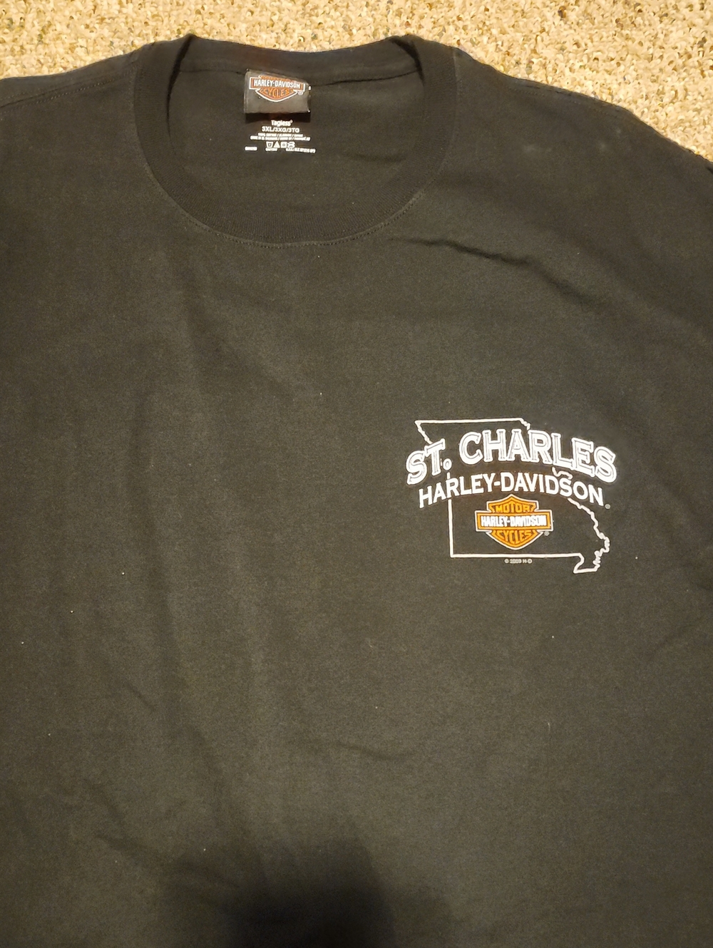 Harley-Davidson Black St. Charles Graphic Short Sleeve 3X Tee